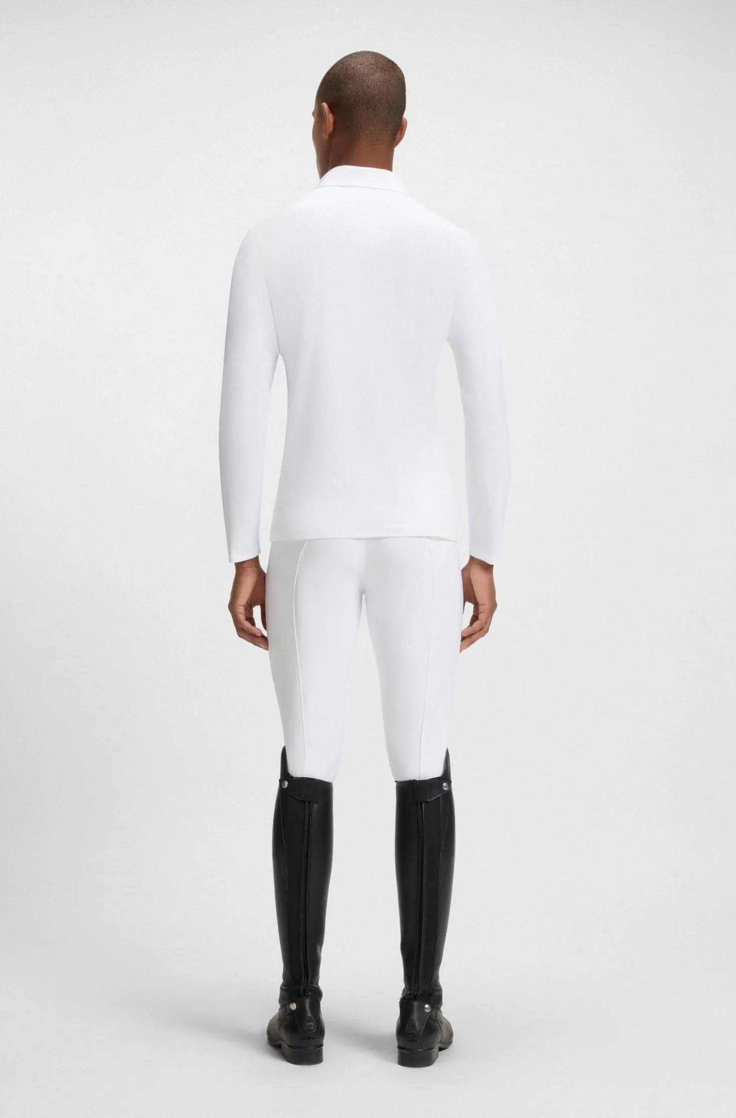 Equestrian show shirt in super-stretch material