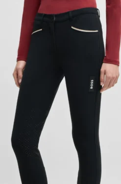 Equestrian slim-fit breeches with knee grip