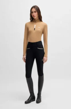 Equestrian slim-fit breeches with full grip