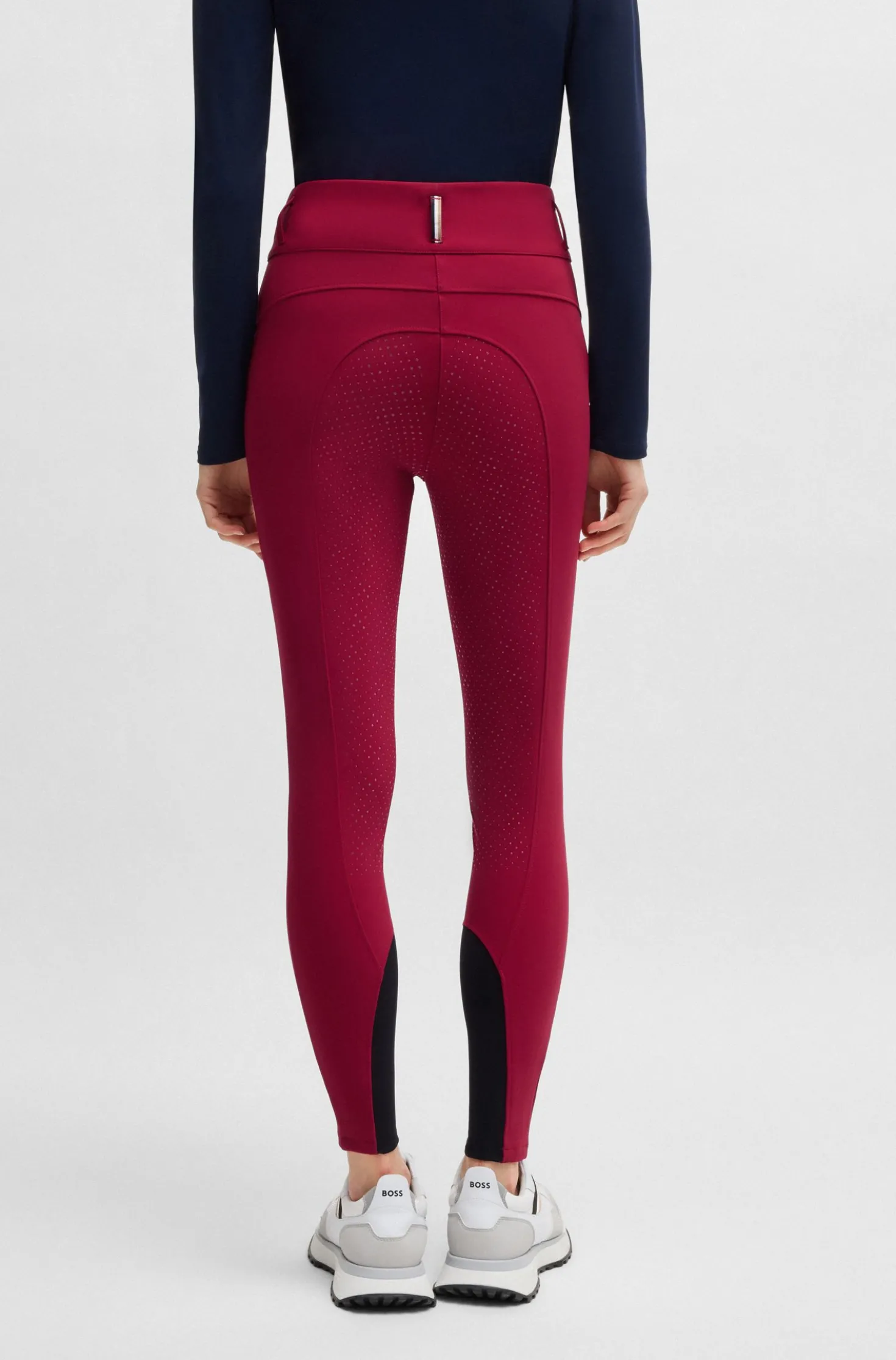 Equestrian slim-fit breeches with full grip