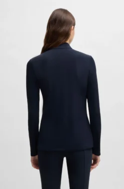 Equestrian slim-fit training shirt in super-stretch fabric