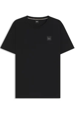 Equestrian stretch-cotton T-shirt with logo patch