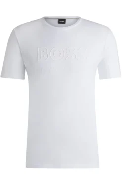 Equestrian stretch-cotton T-shirt with logo embroidery