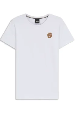 Equestrian stretch-cotton T-shirt with Double B monogram