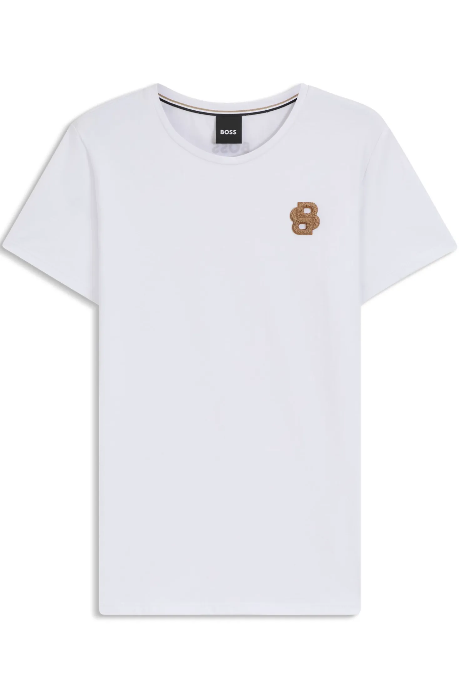 Equestrian stretch-cotton T-shirt with Double B monogram