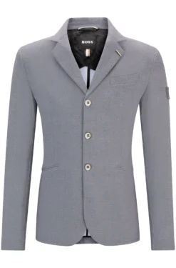 Equestrian stretch show jacket with salt-and-pepper effect