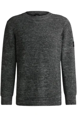 Equestrian sweater in a melange knit