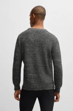 Equestrian sweater in a melange knit