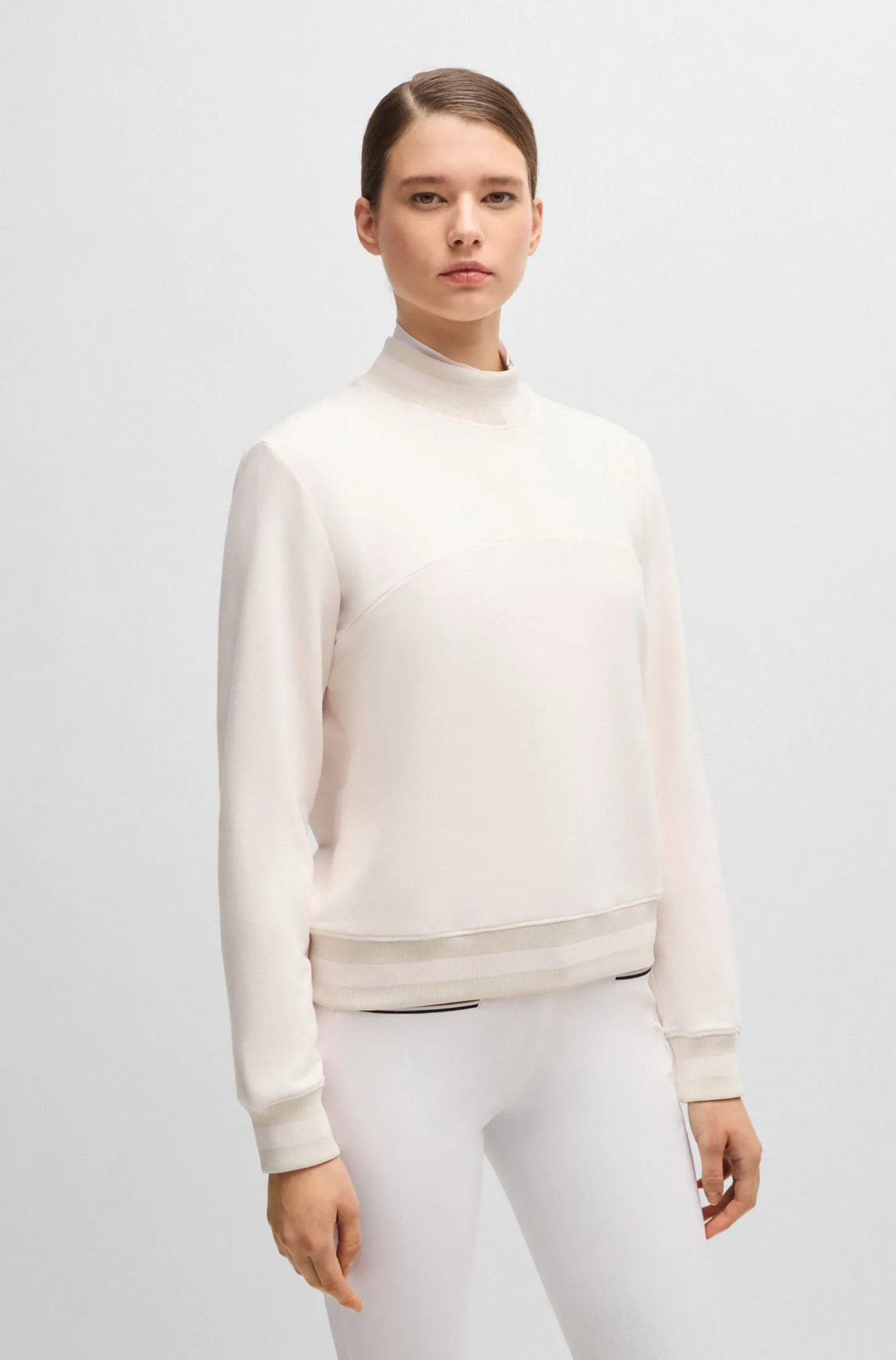 Equestrian sweater in Italian stretch cotton