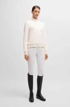 Equestrian sweater in Italian stretch cotton