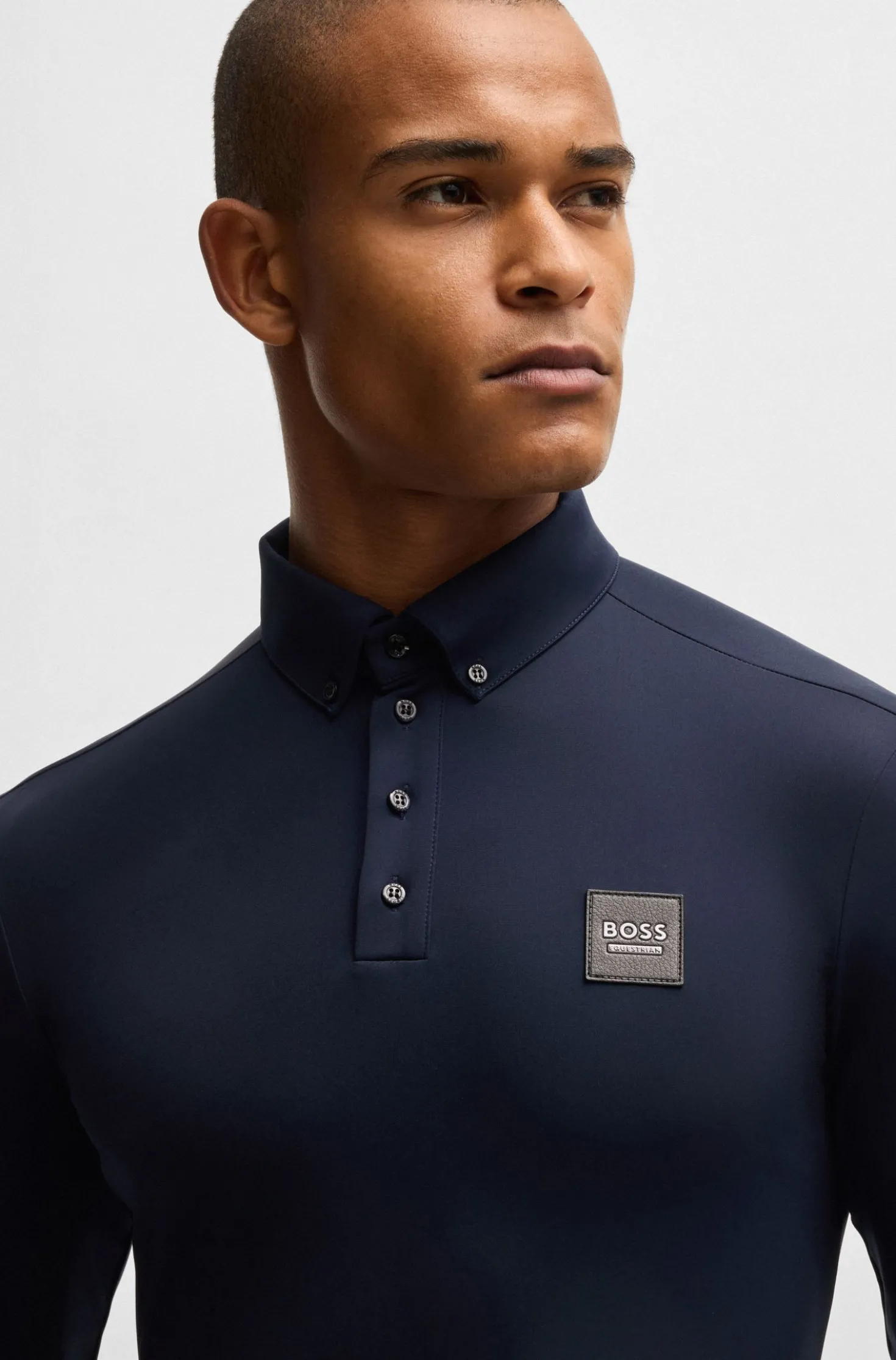 Equestrian training shirt in breathable stretch fabric