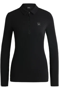Equestrian training shirt in stretch piqué