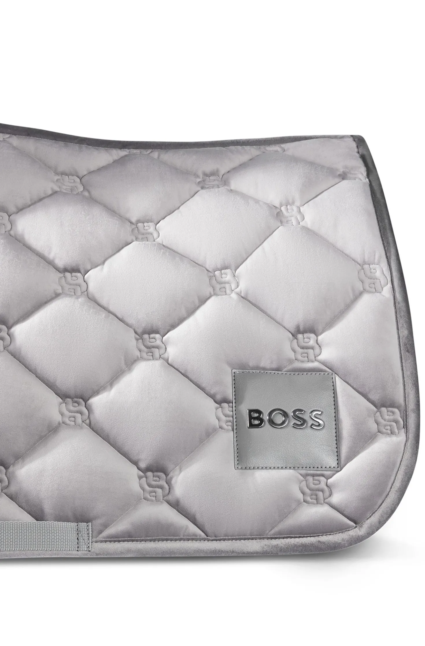 Equestrian velvet dressage saddle pad with Double B monograms