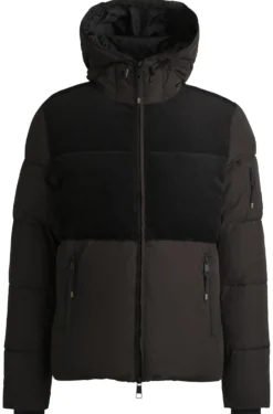 Equestrian waterproof jacket with corduroy details