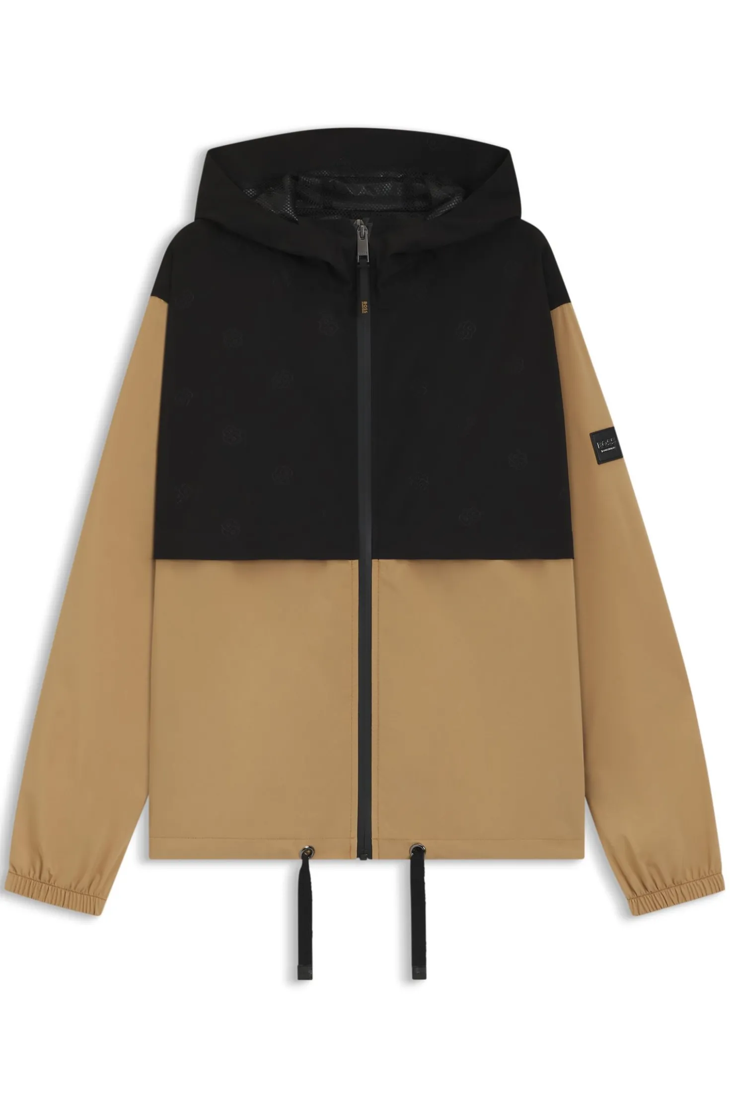 Equestrian waterproof rain jacket with Double B monograms