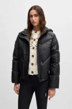 Equestrian water-repellent padded jacket in a bomber style