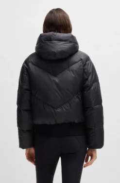 Equestrian water-repellent padded jacket in a bomber style