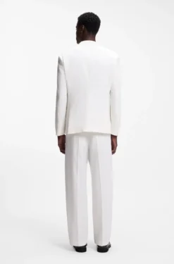 Extra-slim-fit blazer in stretch-cotton seersucker