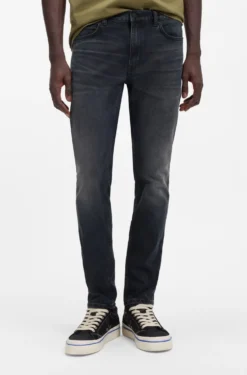 Extra-slim-fit jeans in ash-blue stretch denim