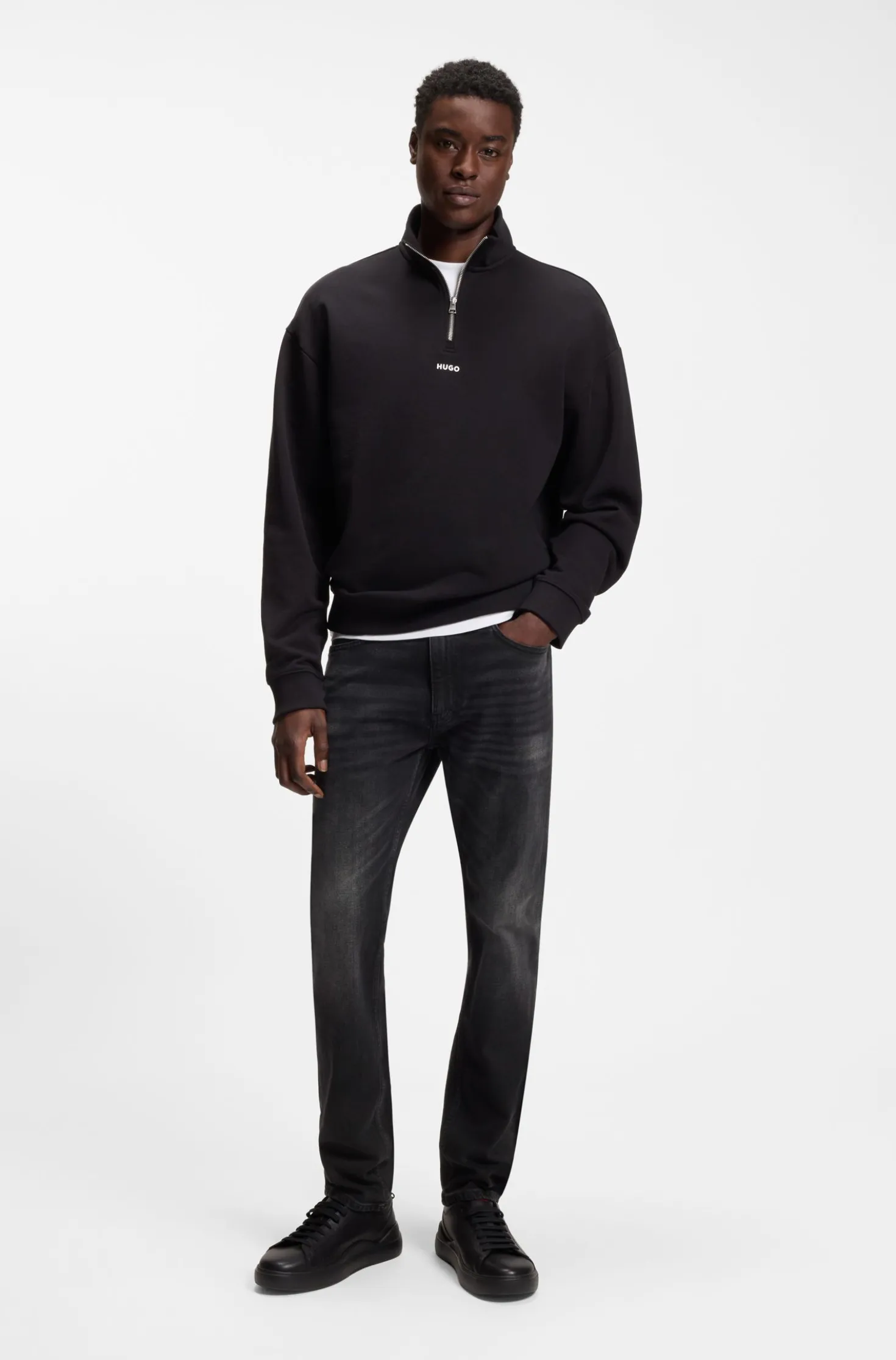 Extra-slim-fit jeans in black stretch denim
