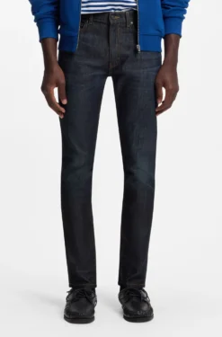 Extra-slim-fit jeans in dark-blue stretch denim