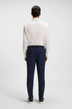 Extra-slim-fit shirt in easy-iron cotton-blend poplin