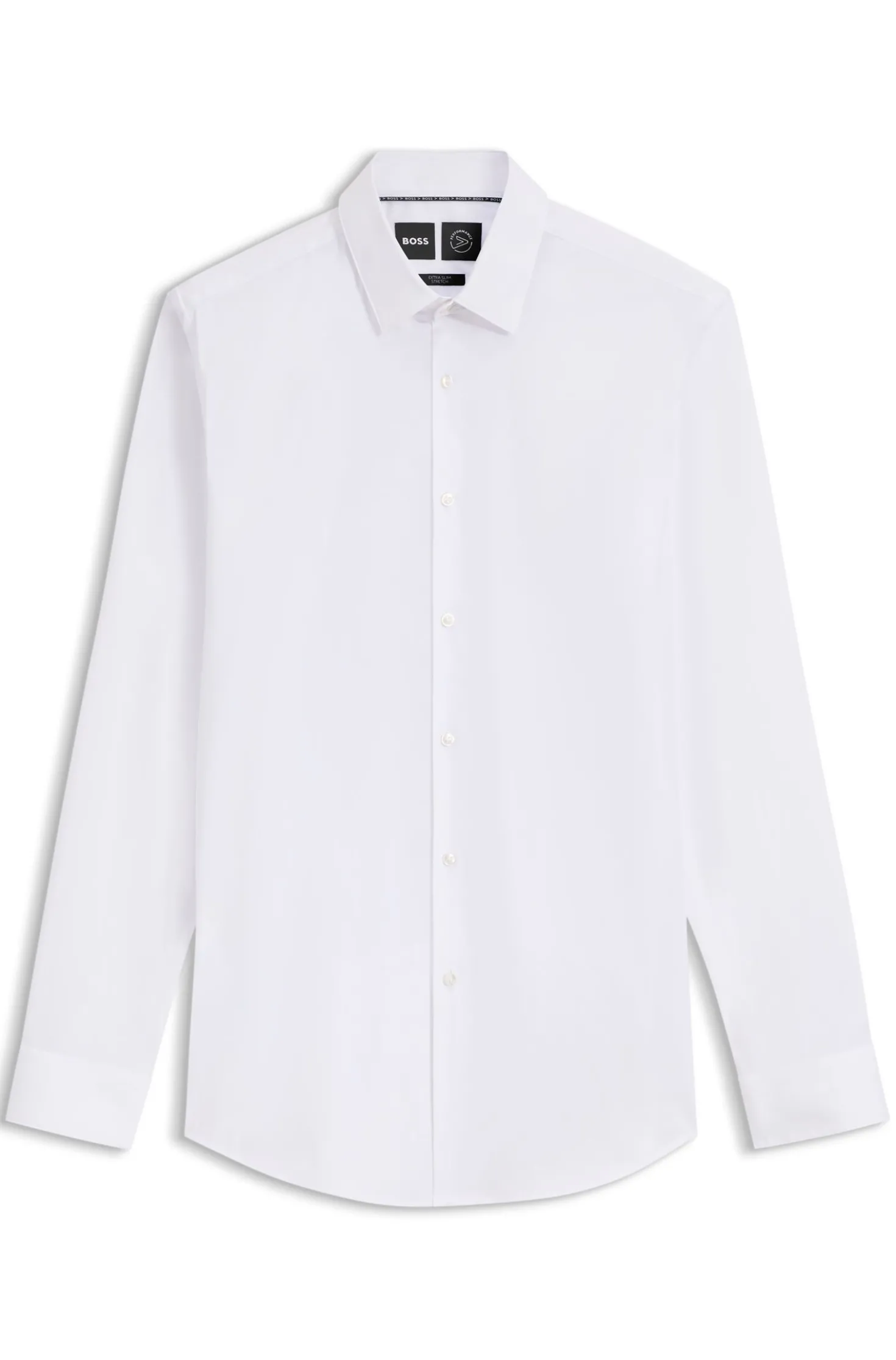 Extra-slim-fit shirt in easy-iron cotton-blend poplin