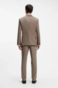 Extra-slim-fit suit jacket in melange flannel