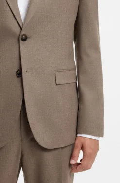 Extra-slim-fit suit jacket in melange flannel