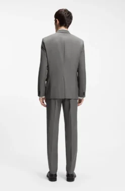 Extra-slim-fit suit jacket in virgin-wool dobby