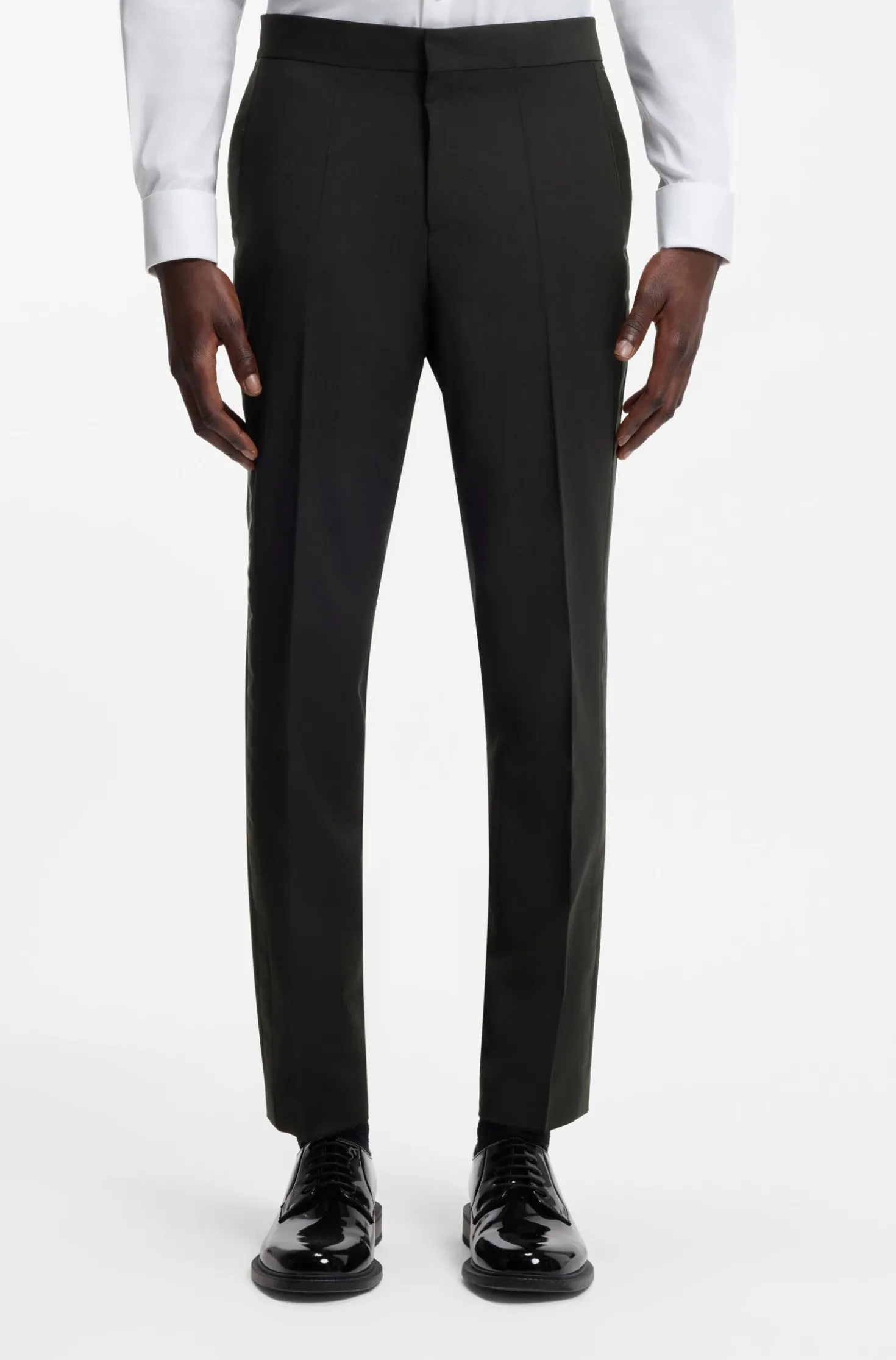 Extra-slim-fit trousers in a stretch-wool blend