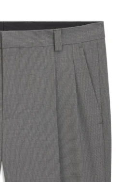 Extra-slim-fit trousers in virgin-wool dobby