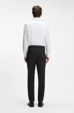 Extra-slim-fit trousers in wool-blend twill