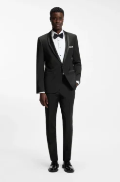 Extra-slim-fit tuxedo jacket in a wool blend