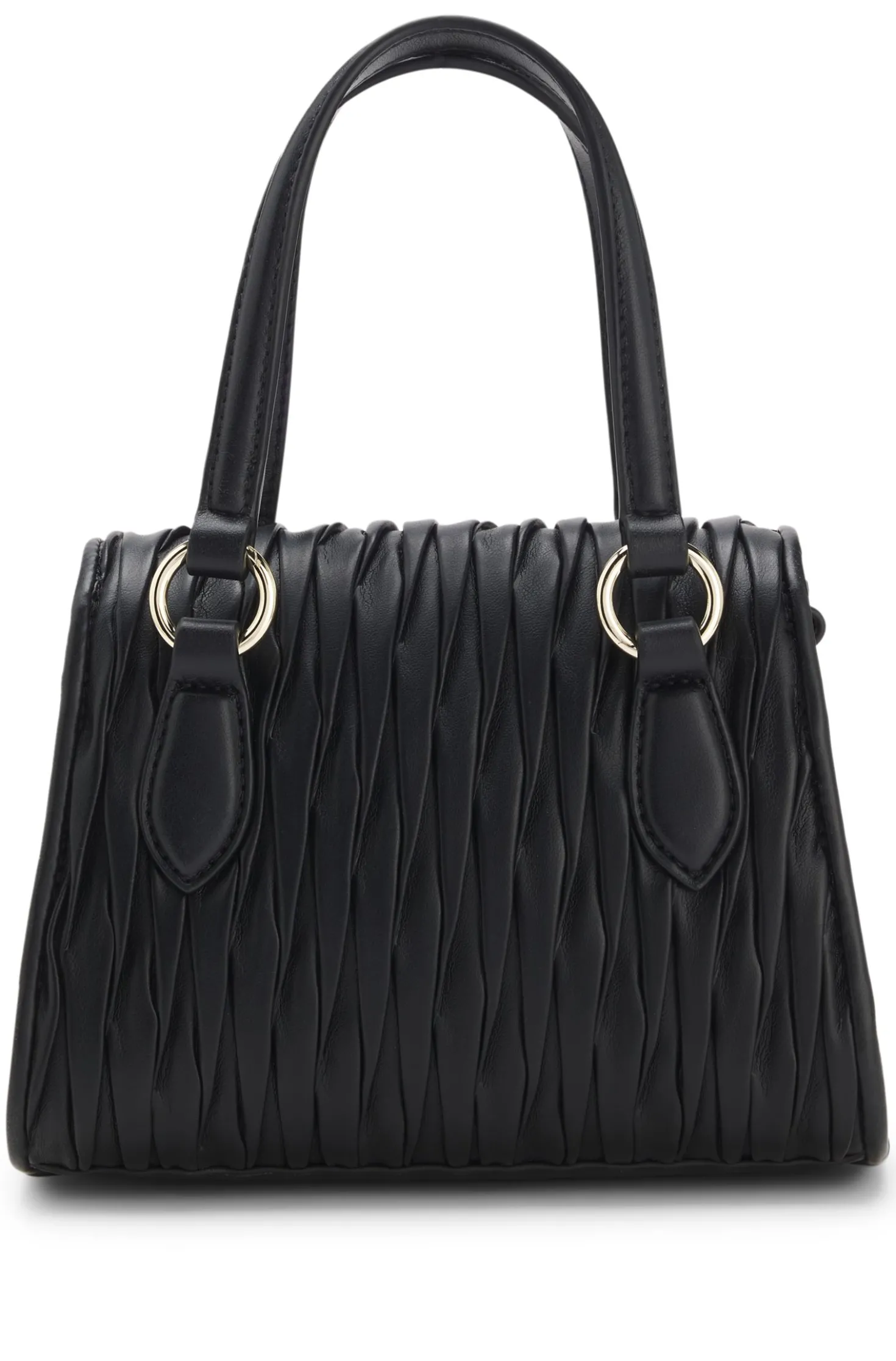 Faux-leather handbag with heart charm