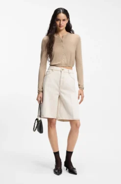 Faux-leather shoulder bag with two straps