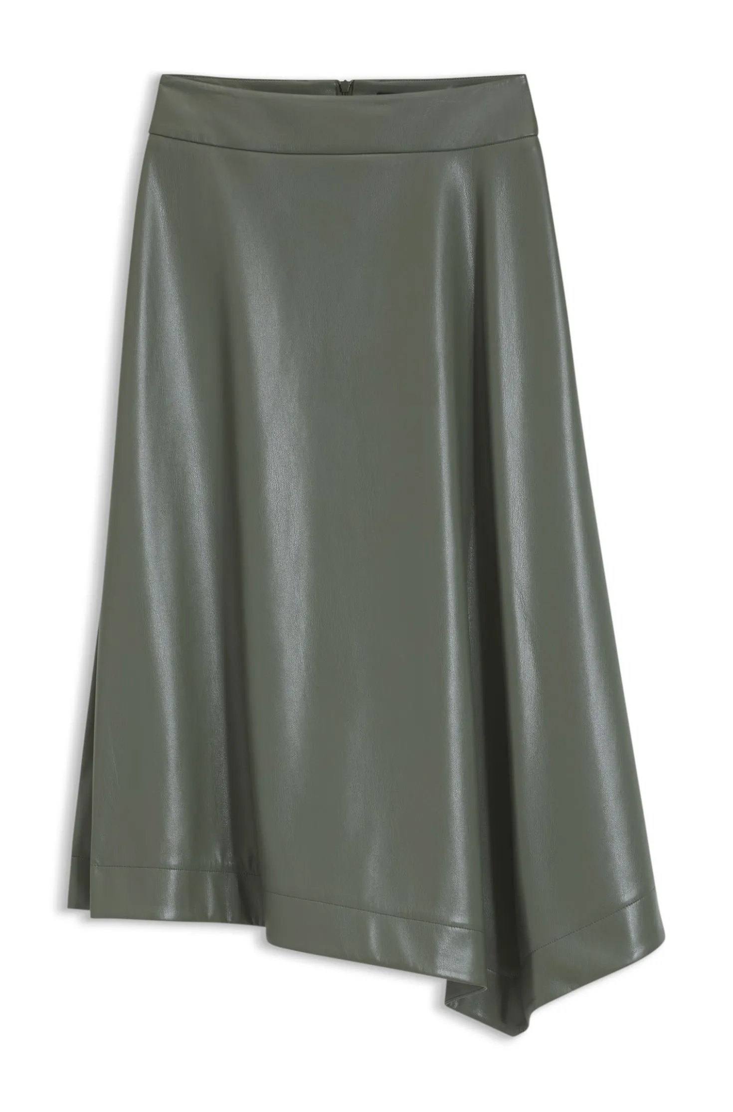 Faux-leather skirt