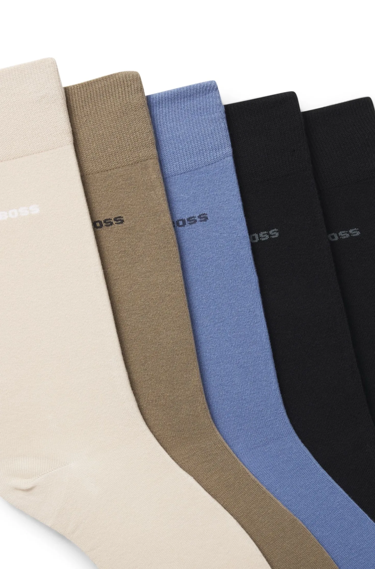 Five-pack of regular-length socks in a cotton blend