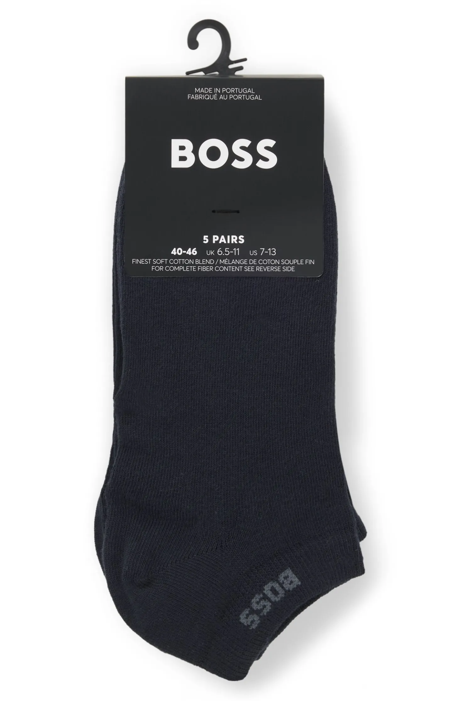 Five-pack of soft combed-cotton ankle socks
