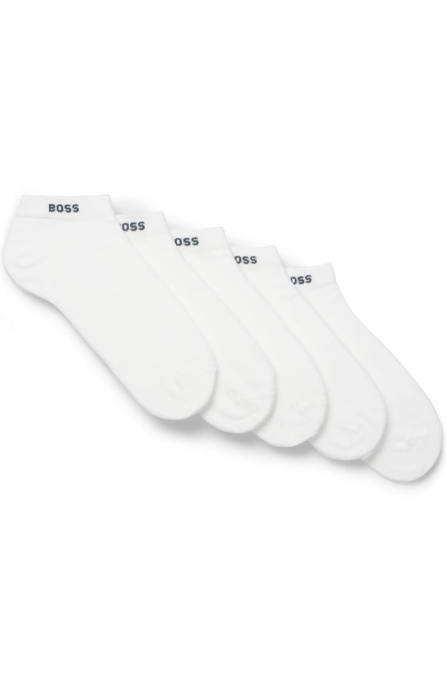 Five-pack of soft combed-cotton ankle socks