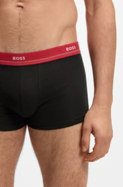 Five-pack of stretch-cotton trunks with logo waistbands
