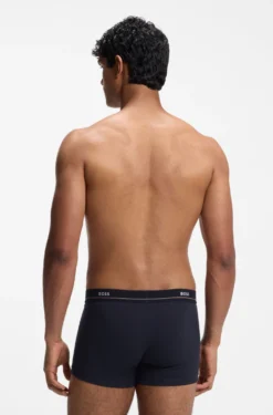 Five-pack of stretch-cotton trunks with logo waistbands