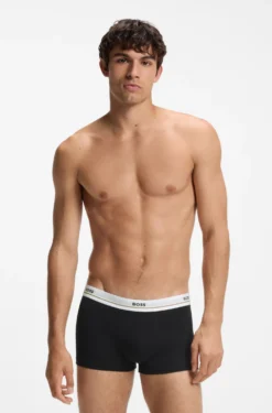 Five-pack of stretch-cotton trunks with logo waistbands