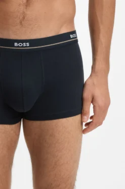 Five-pack of stretch-cotton trunks with logo waistbands