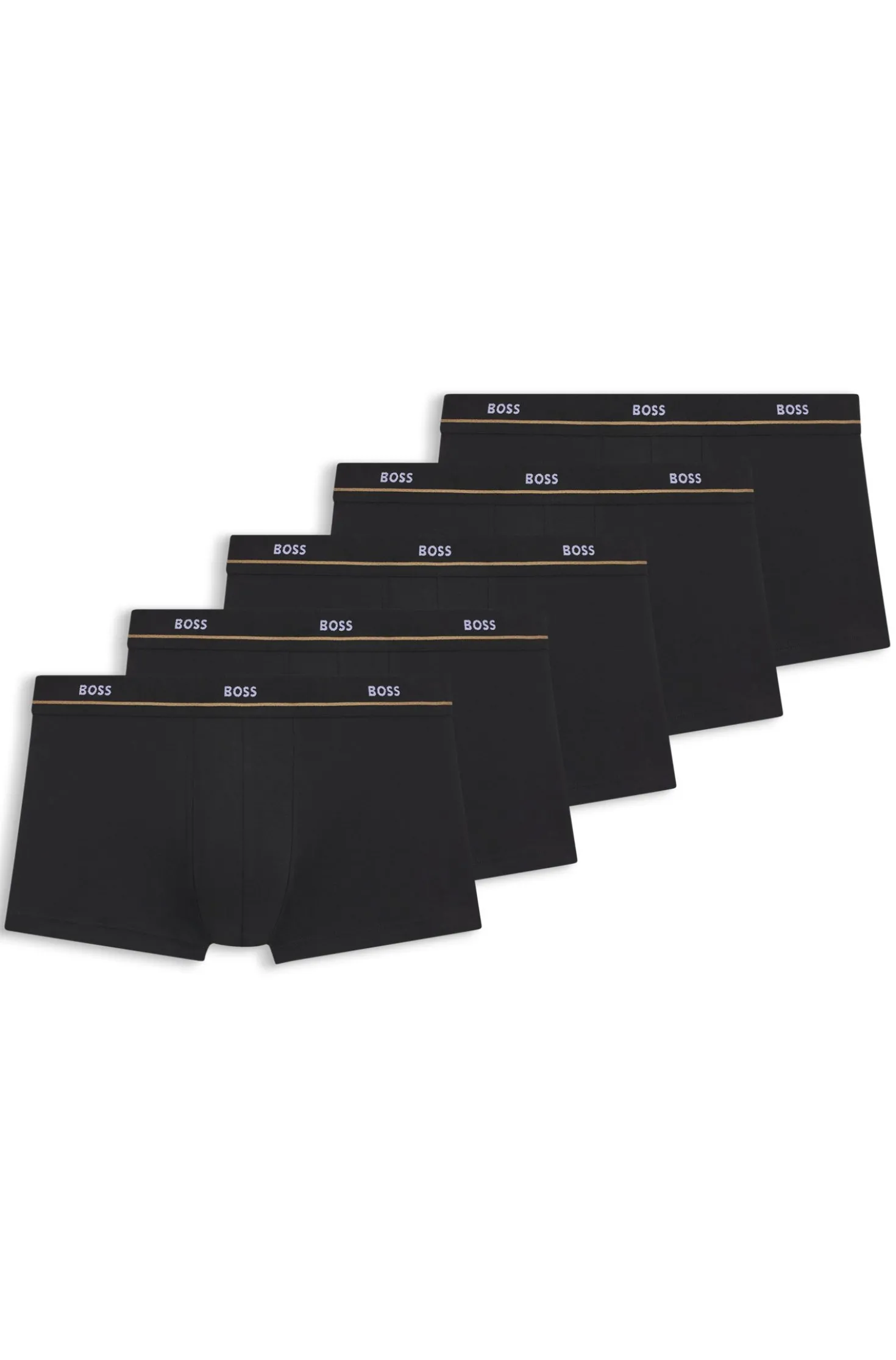 Five-pack of trunks in stretch cotton