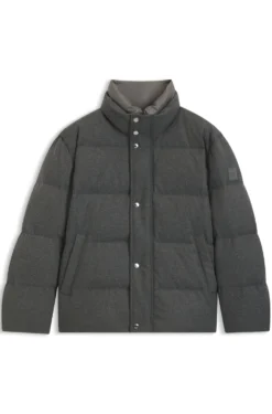 Flannel jacket with down filling