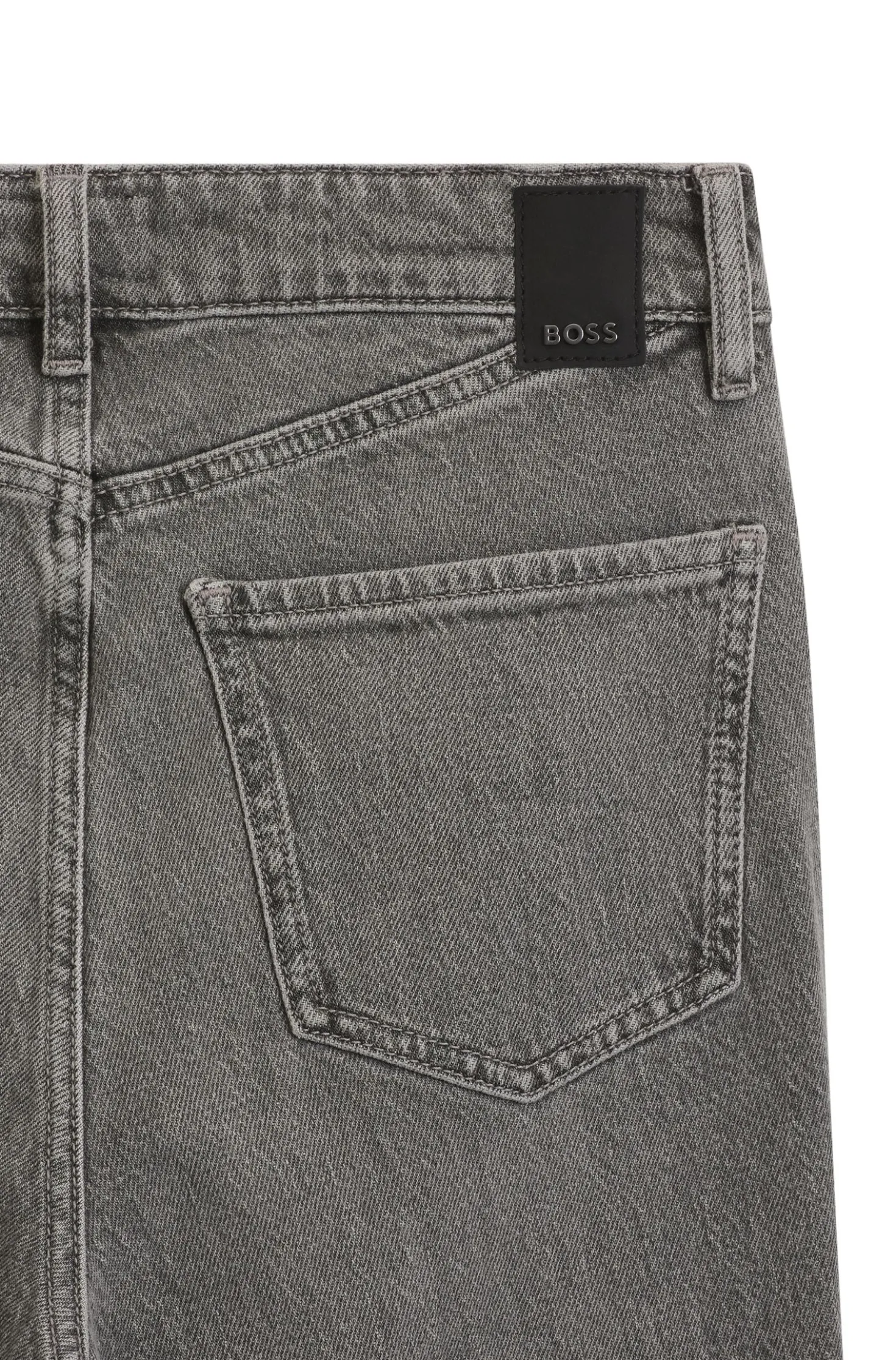 Flared-fit jeans in marble-look stretch denim