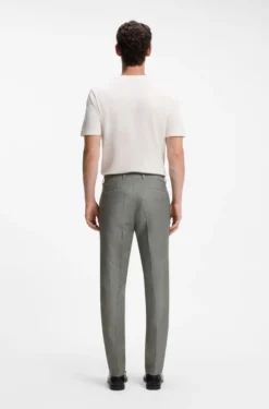 Formal trousers in micro-patterned stretch fabric