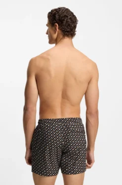 Fully lined quick-dry swim shorts with monogram print