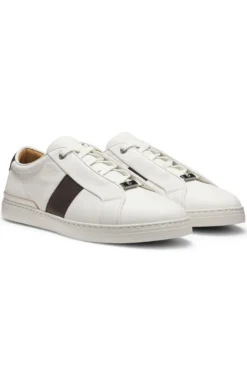 Gary leather trainers with contrast side panel